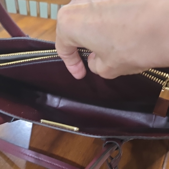 Michael Kors Burgundy Mercer Leather Tote Bag EUC